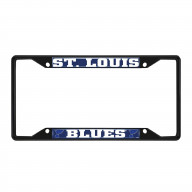 St. Louis Blues Metal License Plate Frame Black Finish