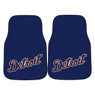Detroit Tigers Front Carpet Car Mat Set - 2 Pieces - Detroit Script Alternate Logo