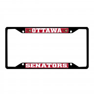 Ottawa Senators Metal License Plate Frame Black Finish