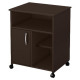 Contemporary Printer Stand Cart with Storage Shelves in Chocolate