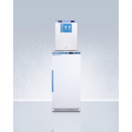 Stacked vaccine refrigerator-freezer combination