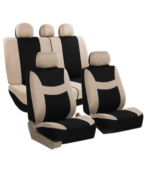 Light and Breezy Cloth Seat Covers - BEIGEBLACK
