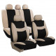 Light and Breezy Cloth Seat Covers - BEIGEBLACK