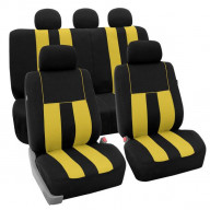 Striking Striped Seat Covers - YELLOW