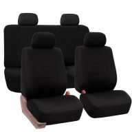 Flat Cloth Seat Covers- BLACK