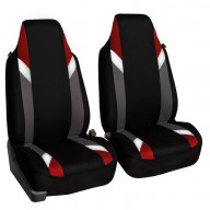 Modernistic Flat Cloth Highback Seat Covers - RED