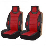 Leatherette Seat Cushion Pads Front Set - RED
