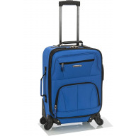 Rockland Pasadena Softside Spinner Wheel Luggage, Blue, Carry-On 20-Inch ( Pack of 2 )