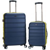 Rockland Melbourne Hardside Expandable Spinner Wheel Luggage, Navy, 2-Piece Set (20/28) ( Pack of 2 )