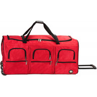 Rockland Rolling Duffel Bag, Red, 40-Inch ( Pack of 2 )