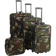 Rockland Journey Softside Upright Luggage Set, Camouflage, 4-Piece (14/19/24/28) ( Pack of 2 )