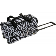 Rockland Rolling Duffel Bag, Zebra, 22-Inch ( Pack of 2 )