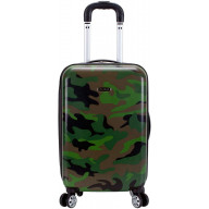 Rockland Safari Hardside Spinner Wheel Luggage, Camouflage, Carry-On 20-Inch ( Pack of 2 )