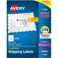 Avery® Easy Peel White Shipping Labels - 3 1/2