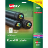 Avery® Glossy Permanent Multipurpose Round Labels - 1 5/8