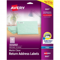 Avery® Easy Peel Inkjet Printer Mailing Labels - 1/2