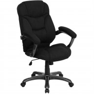 High Back Black Microfiber Contemporary Executive Swivel Ergonomic Office Chair with Arms