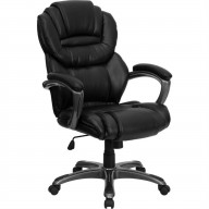 High Back Black LeatherSoft Executive Swivel Ergonomic Office Chair with Arms