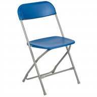 HERCULES Series 650 lb. Capacity Premium Blue Plastic Folding Chair