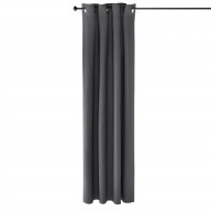 Furinno Collins Blackout Curtain 52x84 in. 2 Panels, Dark Grey