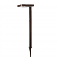 Contemporary Square Solar Path Light with 3 Ground Stake Mounting Options