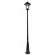 Windsor Bulb Solar Lamp Post - Single Lamp - Black