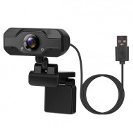 FHD 1080P USB Webcam w/ 360 Rotatable Clip Streaming USB Camera Plug And Play For PC Video Conferencing Gaming Facetime Broadcast