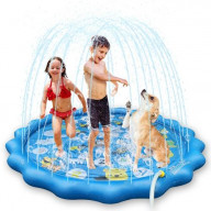 Sprinkler Splash Pad For Kids 68IN Inflatable Blow Up Pool Sprinkle Play Mat Summer Outdoor Water Toys Wading Pool Splash Pad Outside For Children Boys Girls