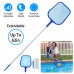 Swinging Pool Skimmer Cleaner Mesh Net Leaf Cleaning Scoop Pool Leaf Rake Debris Skimmer w/ Fine Mesh 4 Telescopic Pole Sections For Swimming Pools Hot Tubs Spas Pond Fountains
