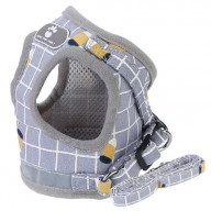 Pet Mesh Harness Dog Leash Set Reflective Chest Strap Adjustable Puppy Vest For Puppies Breeds Dogs Cats Walking Outdoor