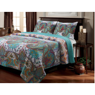 NirvanaTealQuilt Set, 2-PieceTwin, Teal