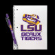 LSU Tigers Gift Set - Spiral Notebook and Comfort Feel Metal Pen (2313)
