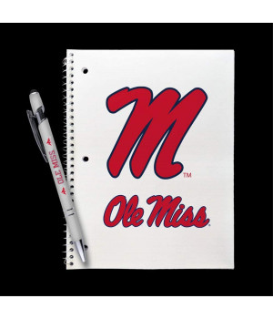 Mississippi (Ole Miss) Gift Set - Spiral Notebook and Comfort Feel Metal Pen (2314)