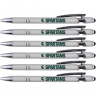 Greeting Pen Michigan State Soft Touch Coated Metal 6 Pack 30541