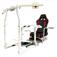 GTA-Pro Model White Frame Red/White Seat, large monitor stand