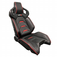 GTR Black/Red Pista Premium Adjustable Leatherette Racing Seat