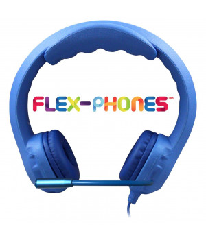Kids Blue Flex-Phone USB Headset with Gooseneck Microphone