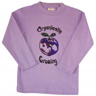 Organic Cotton Tees Long Sleeve - Tees Long Sleeve Organically Growing Purple Plum 4-6 Year