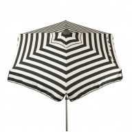 6.5 Ft Black and White Deluxe Italian Patio Umbrella
