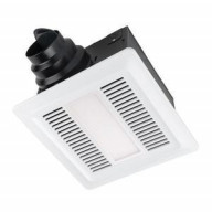 Miseno 80 CFM Ultra Quiet 0.3 Sones Energy Star and HVI Certified Exhaust Fan with LED Lighting - White