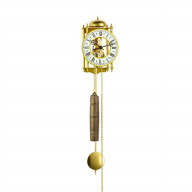 HAMBURG, Gold Skeleton Wall Clock with a Mechanical 8 Day Passing Bell Strike Movement