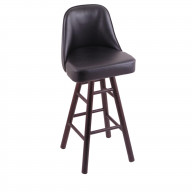 Grizzly Extra Tall Bar Stool with Smooth Oak Legs, Dark Cherry Finish, and 360 Swivel