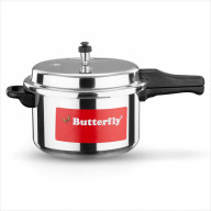 Butterfly Aluminium Friendly 7.5 Liter Pressure Cooker Ib, Silver