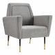 Lex Velvet Accent Chair, Grey