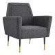 Lex Linen Accent Chair, Dark Grey