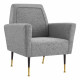 Lex Linen Accent Chair, Light Grey