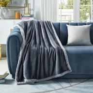 Pascal Flannel Reversible Sherpa Throw 50