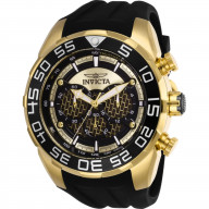 Invicta Men's 26301 Speedway Quartz Multifunction Black, Gold Dial Watch