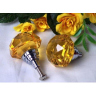 Amber Solid Crystal Drawer / Door Pull