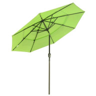 9ft 8-Rib Patio Outdoor Market Umbrella 3-Tiered Tilt Grow Green Color